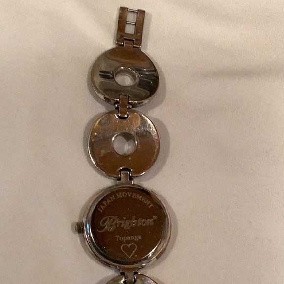 Brighton Topanga watch in black, brown, silver, new battery. Good condition. - Picture 5 of 9